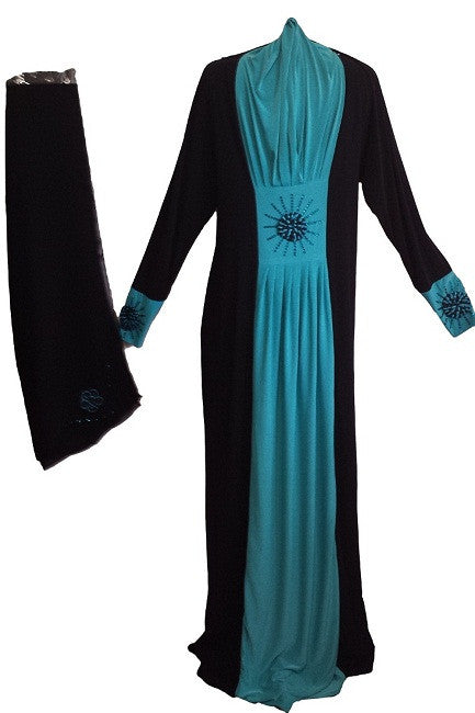Dual Colored Jeddah Abaya - Islamic Clothes