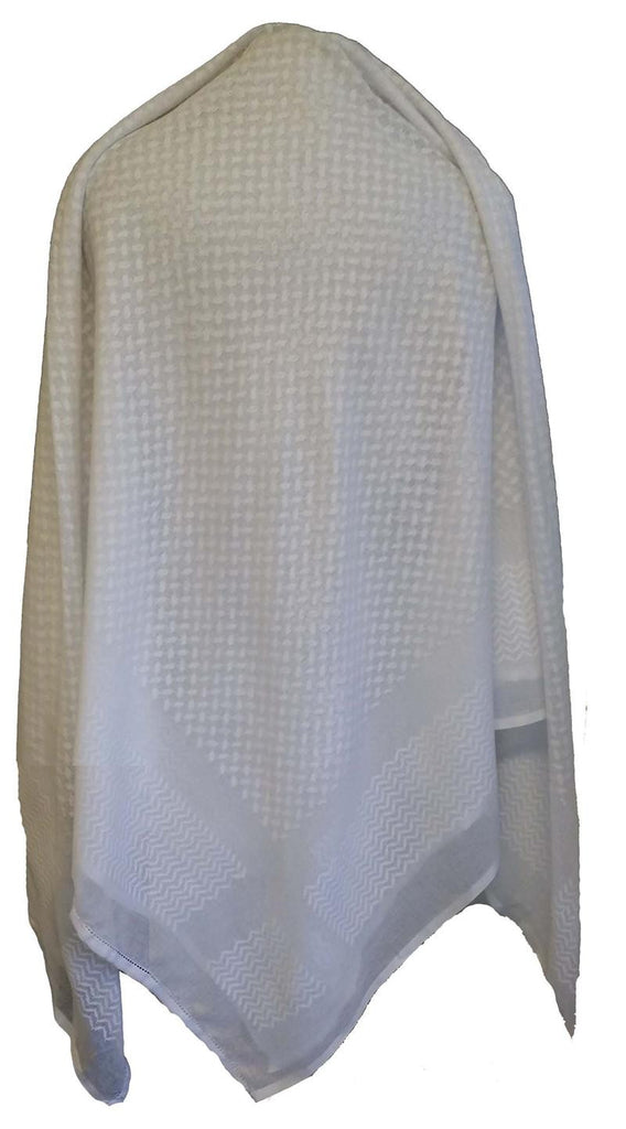 White Saudi Arab Shemagh / Ghutra / Kiffeyeh - Middle Eastern Clothing