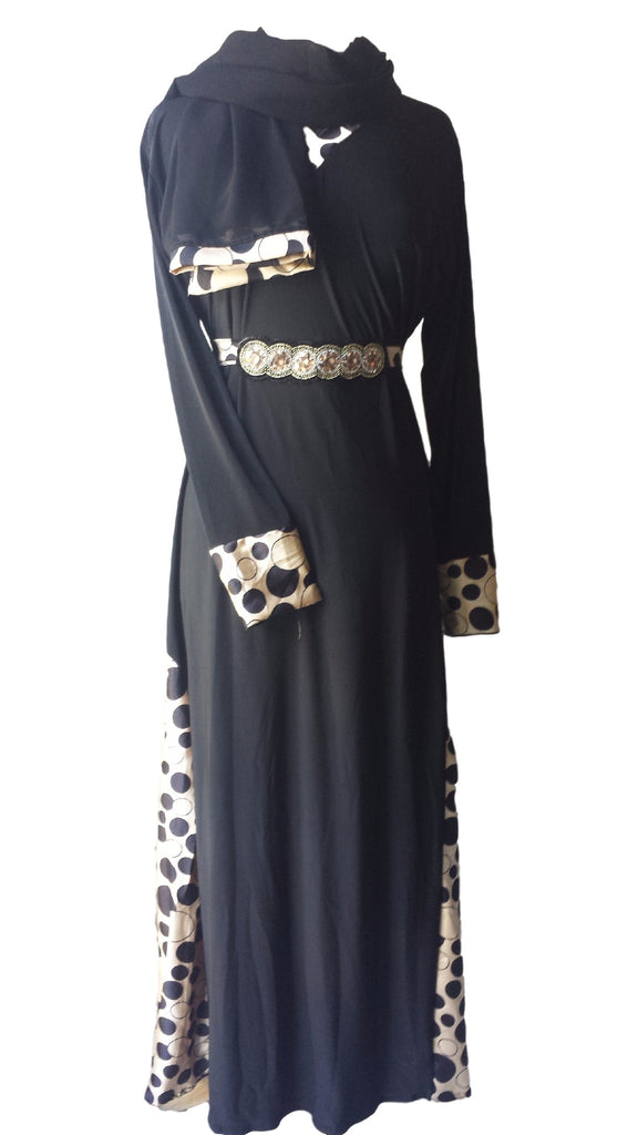 Rabiya Lycra Stretchable Abaya with Belts and Panels - Arabic Islamic Shopping Store - 5