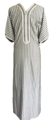 Middle Eastern Stripped Casual Thobe Dishdasha - Arabic Islamic Shopping Store - 2