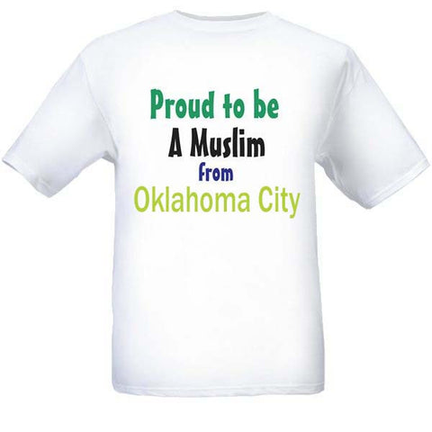 Muslim T-Shirts Clothing - Oklahoma City, Oklahoma logo design for men and women - Arabic Islamic Shopping Store