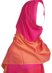 Elegant multi-shaded shawl - Model 10089 - Arabic Islamic Shopping Store - 1