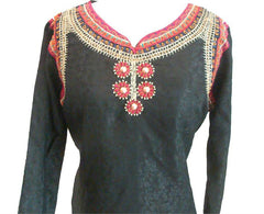 Pakistani Fashions Cotton Shalwar Kameez with Embroidery - Arabic Islamic Shopping Store - 2