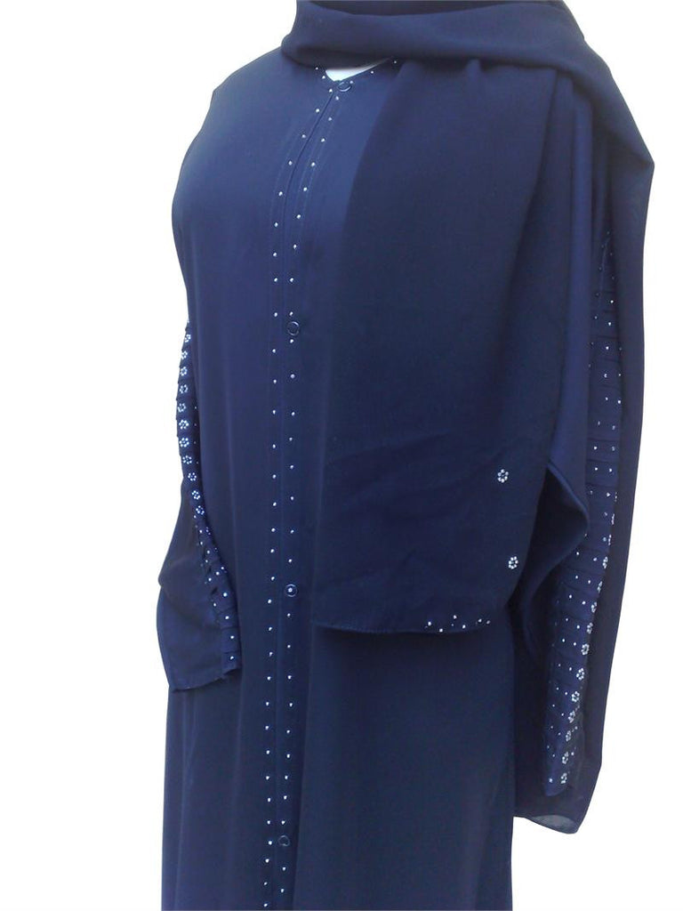 Sharjah Abaya with Beaded Sleeves - Muslim Clothing