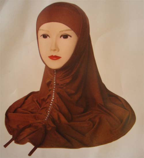 Noble Hijab with fancy beads line - Middle Eastern Clothing