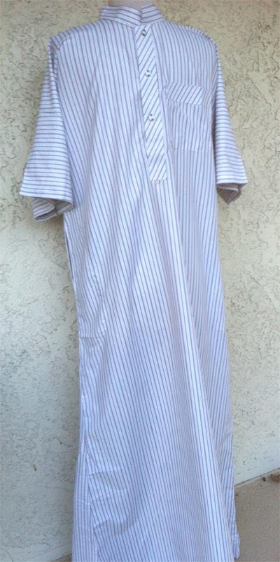 Elegant Striped Dishdasha - Arabic clothing