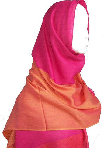 Elegant multi-shaded shawl for Muslim Women