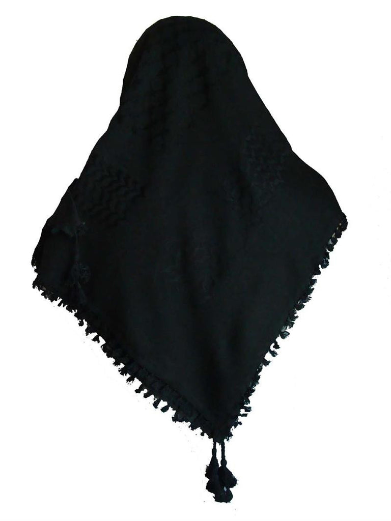 Royal Black Arabic Shemagh - Arabic Clothing