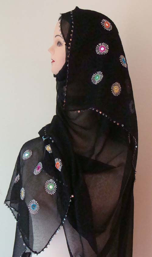 Fancy Mirrors Islamic Shawl