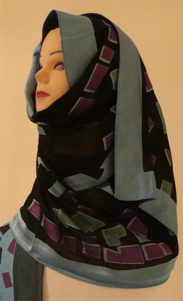 "Artistic Landscape" Dubai Shawl and Hijab for Muslim Women