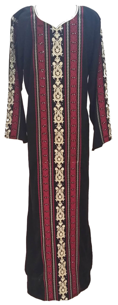 Fancy Abaya Style Black Arabic Dress - Islamic clothing