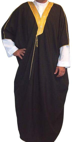 Arabic Clothing - Men's Islamic Long Robe Jalabiya Bisht
