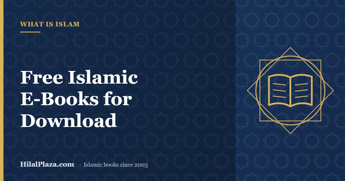 Free Islamic E-Books for Download. Article header with an open book icon
