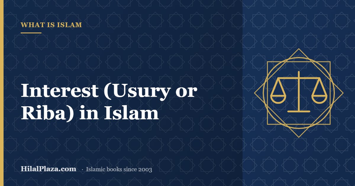 Interest (Usury or Riba) in Islam. Article header with a balance scale icon