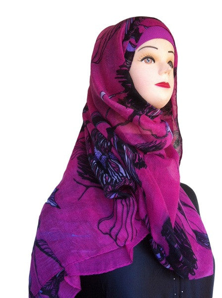Buy Floral Print Polyester Shawls