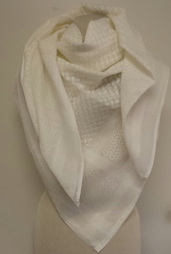 Cream Saudi Arab Shemagh / Ghutra / Kiffeyeh - Arabic clothing
