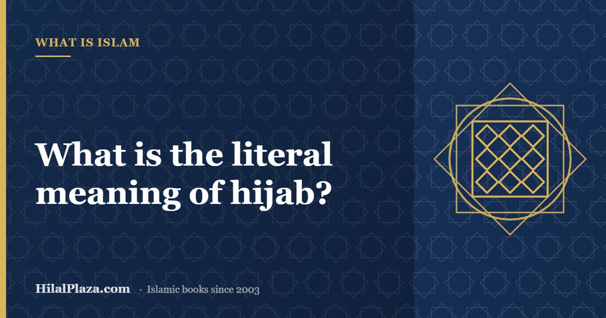 What is the literal meaning of hijab? Article header with a geometric textile pattern icon