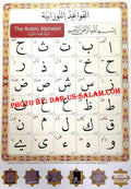 Arabic Alphabet Poster, 24 x 36 inches, 28 letters with Qa'idah Noorani reference numbers