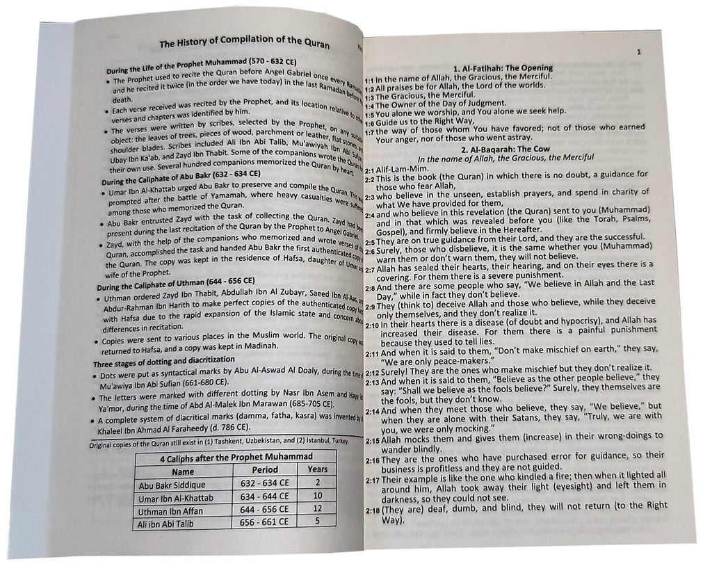 Qur'an: The Final Revelation, inside pages