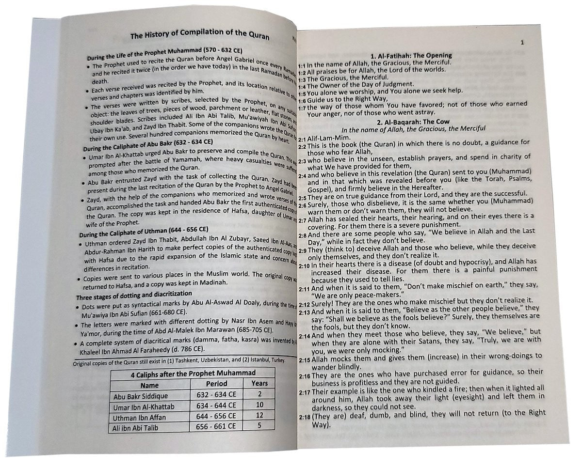 Qur'an: The Final Revelation, inside pages