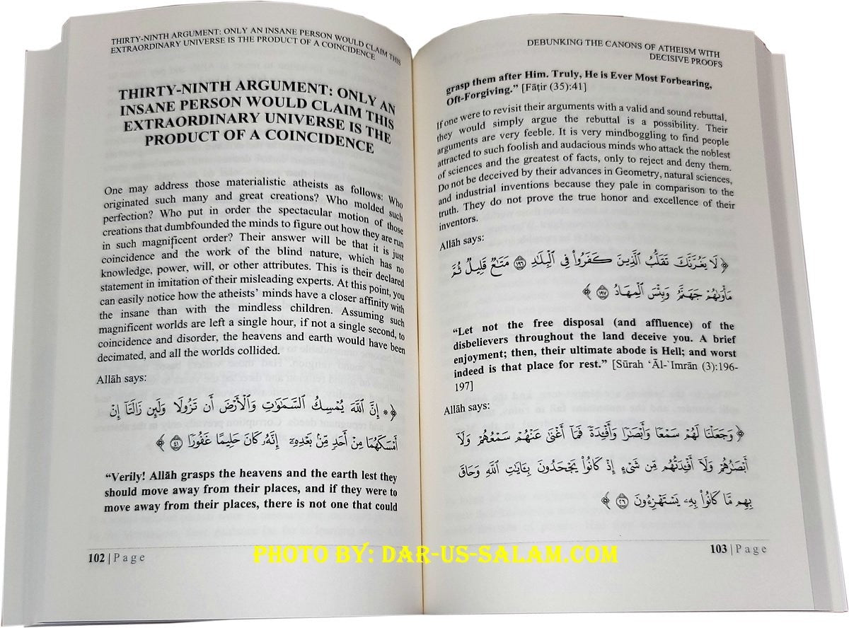 Debunking the Canons of Atheism with Decisive Proofs, inside pages