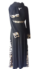 Rabiya Lycra Stretchable Abaya with Belts and Panels - Arabic Islamic Shopping Store - 5