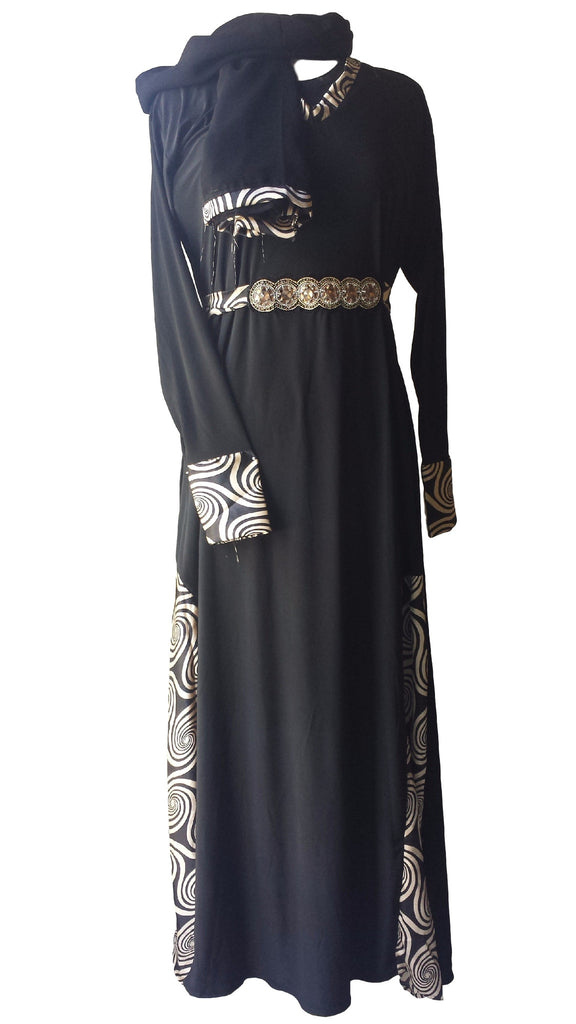 Rabiya Lycra Stretchable Abaya with Belts and Panels | Islamic Clothing and  Books | HilalPlaza.com