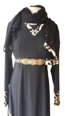 Rabiya Lycra Stretchable Abaya with Belts and Panels - Arabic Islamic Shopping Store - 2