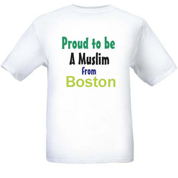 Muslim T-Shirts Clothing - Boston, Massachusetts logo design for men and women - Arabic Islamic Shopping Store