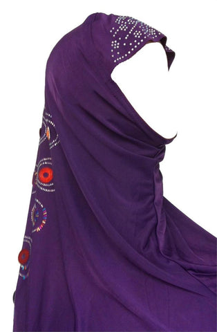 Hijab with beads and artistic prints - Arabic Islamic Shopping Store