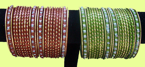 Colored Glass Indian/Pakistani Bangles (Bangle Bracelets)_1 - Arabic Islamic Shopping Store