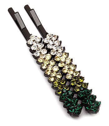 Multi-colored Diamond Style Pin-set (Green diamonds) - Arabic Islamic Shopping Store