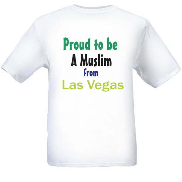 Muslim T-Shirts Clothing - Las Vegas, Nevada logo design for men and women - Arabic Islamic Shopping Store