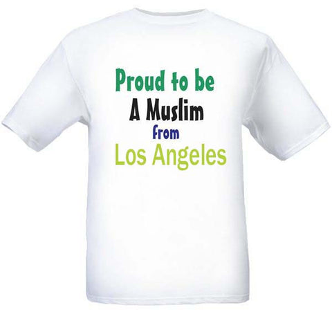 Muslim T-Shirts Clothing - Los Angeles, California logo design for men and women - Arabic Islamic Shopping Store