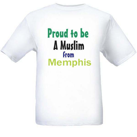 Muslim T-Shirts Clothing - Memphis, Tennessee logo design for men and women - Arabic Islamic Shopping Store