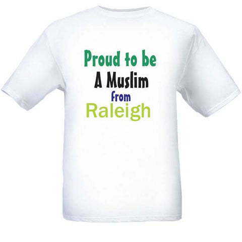 Muslim T-Shirts Clothing - Raleigh, North Carolina logo design for men and women - Arabic Islamic Shopping Store