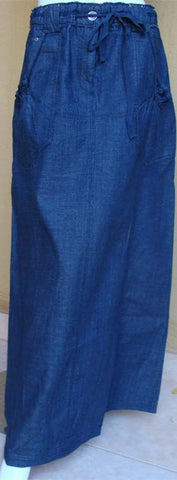 Spring Blue Long Denim Skirt - Arabic Islamic Shopping Store - 1