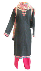 Pakistani Fashions Cotton Shalwar Kameez with Embroidery - Arabic Islamic Shopping Store - 1