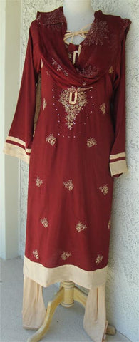 Elegant Pakistani Churidar Shalwar Kameez - Arabic Islamic Shopping Store - 1