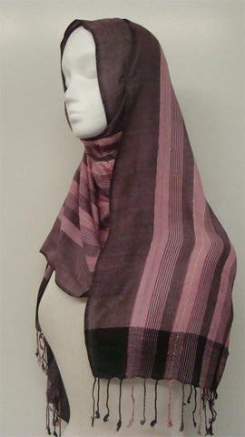 Multi-colored lining Shawl - Arabic Islamic Shopping Store