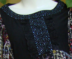 New Fashion Printed Tunic Tops with Sequins - Arabic Islamic Shopping Store - 3