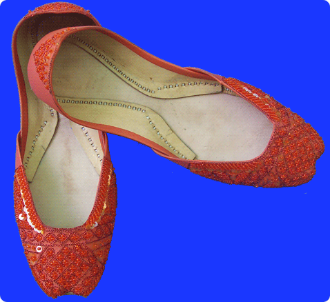 Fancy Beaded Pakistani/Indian Shoes (Khussa) - Model 10017 - Arabic Islamic Shopping Store