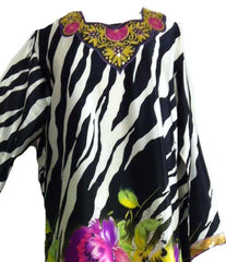 Zebra-print Spring Collection Kimono Kaftan - Arabic Islamic Shopping Store - 2