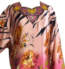 Zebra-print Floral Collection Kimono Kaftan - Arabic Islamic Shopping Store - 2