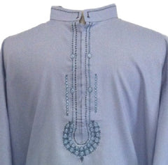 Stylish Pakistani Blue Shalwar Kameez for Men - Arabic Islamic Shopping Store - 2