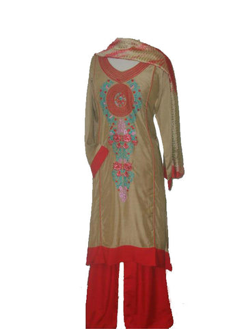 Elegant Silk/Cotton mix Ladies' Shalwar Kameez - Arabic Islamic Shopping Store - 1