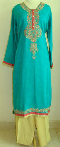 Cotton Shalwar Kameez with Embroidery - Arabic Islamic Shopping Store - 1